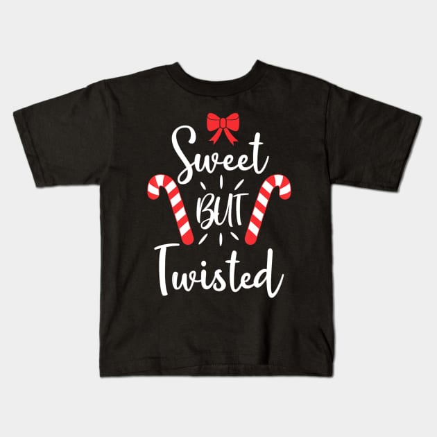 Sweet But Twisted Christmas Boys Kids Girls Xmas Candy Canes Kids T-Shirt by Mitsue Kersting